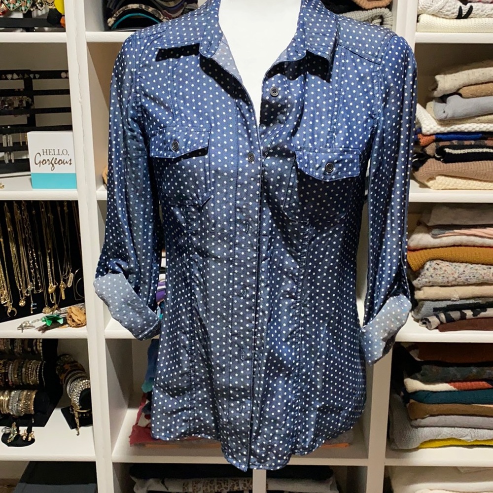 Polka Dot Chambray - image 1